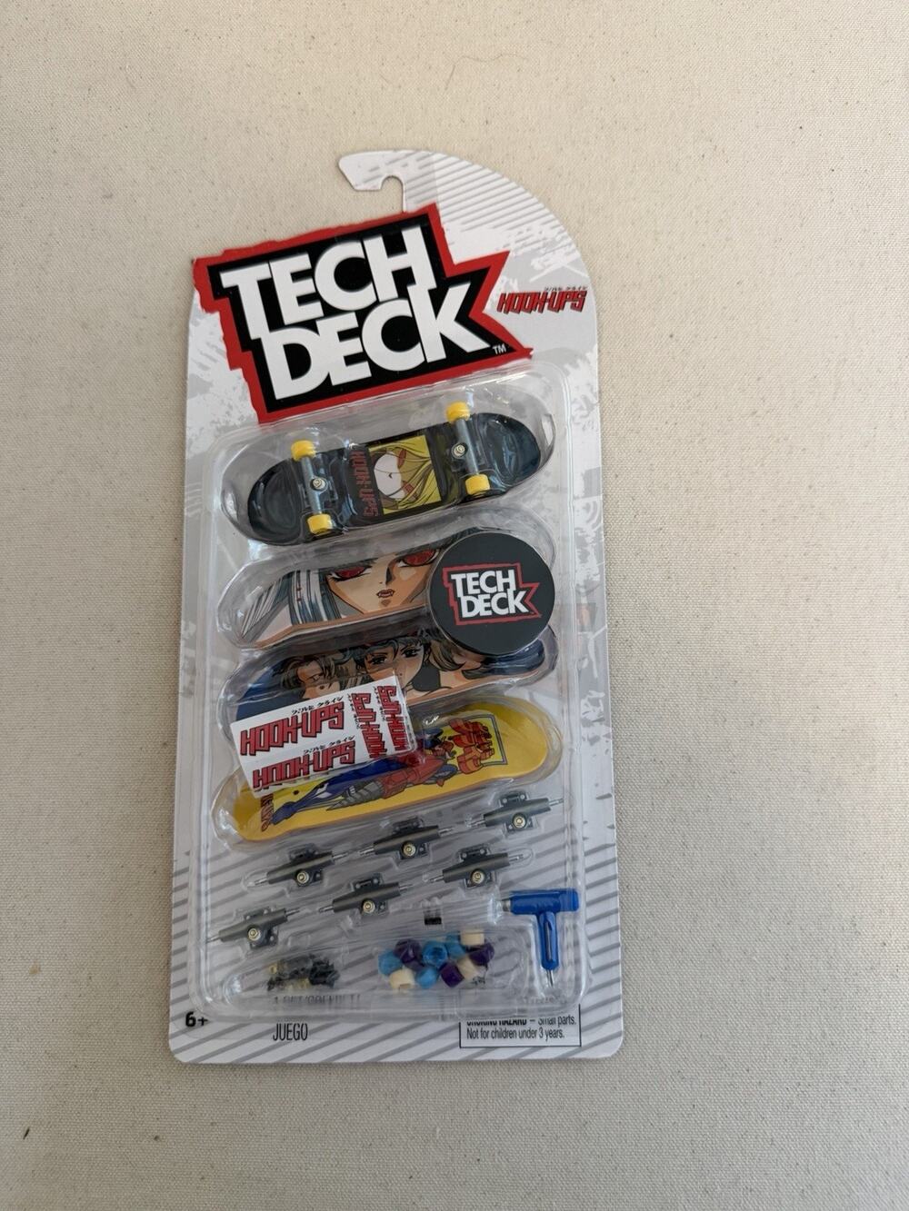 Tech Deck Hook Ups Finger Skateboard 4 Pack Anime Girl Robot Toy Fidget Sealed